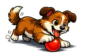 cartoon dog playing no background